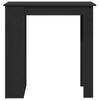 Bar Table with Shelf Black Oak Effect 102 X 50 X 103.5 Cm