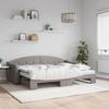 Vidaxl Sofa Rozsuwana Z Materacami, Kolor Taupe, 80X200 Cm, Tkanina