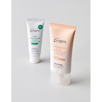 Free Makeprem Glow Beige Tone Up Sun Cream 50ml+cleansing Milk 21ml