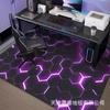 Gaming Room Rug Chair Mat Floor Protection Non-Slip Geometric Crystal Velvet Carpet Living Bedroom Study