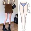 2024 Spring/Summer Retro Corduroy High-Waisted A-Line Midi Mini Hip Wrap Skirt for Women