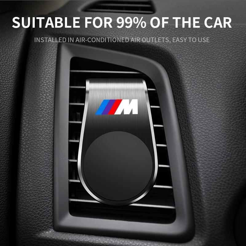 M LOGO Emblem Car Magnetic L-shaped Car Dedicated GPS Phone Holder For BMW Performance F30 F10 E90 E46 X6 E60 E70 E36 X3 X5 X7 X2 E91
