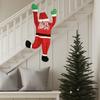 170/110cm Merry Christmas Santa Claus Climbing Window Balcony Roof Chimney Hanging for Outdoor Holiday Party Gift Decorations