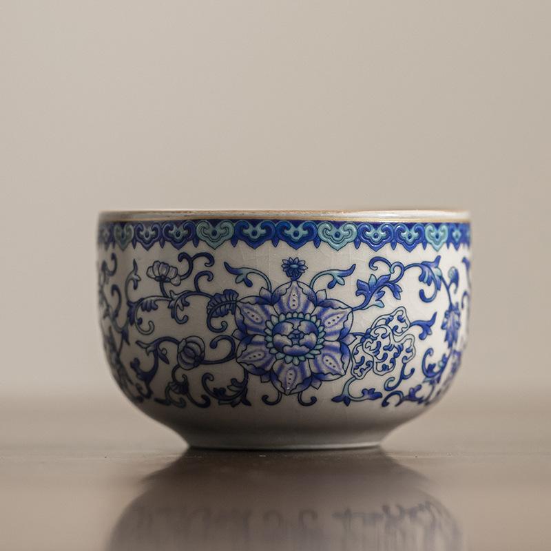 

Высококачественная чашка с круглым горлом в виде скрученного лотоса из печи Жу, китайская бытовая керамика, роскошная чайная чашка, чашка для чая Кунг-фу, чайный набор, чайная чашка, одна чашка