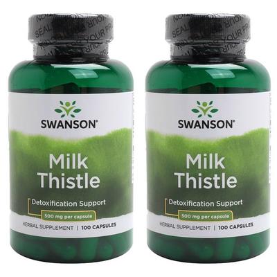 Swanson Milk Thistle 500mg Capsules, 100 Tablets, 2 units,Korean Health Food