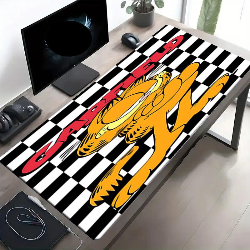 Garfield Print Mouse Pad, Anti‑Slip Desktop keyboard Mat, for PC Laptop Gaming Working Daily Use, Cool Festival Surprise Gift