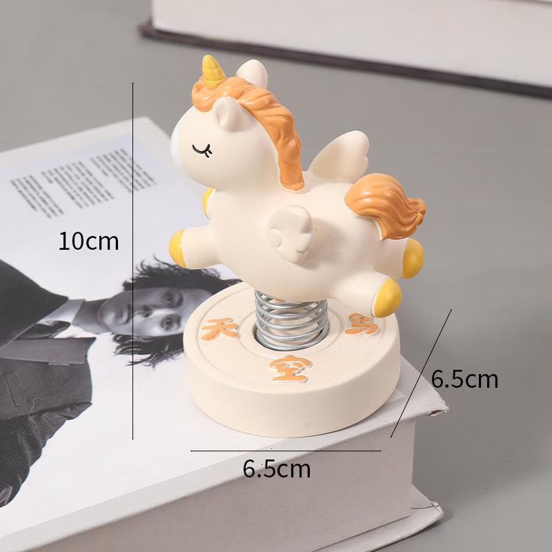 2026  Creative Horse Cute Statue Key Chain Pendant Home Office Desktop Ornaments Funny Toys