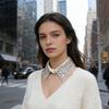 Fashion Beadwork Detachable Collar Removeable Faux Collar Easy Wear Neckwear for Women Various Occasion and Outfit