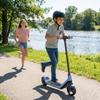 Elektrische Step voor Kinderen Leeftijd 8-12, 16 KM Bereik, Max. Snelheid 16KM/U, 6.5" Ultralichte Elektrische Step voor Kinderen met Kleurrijke Sfeerverlichting - Blauw