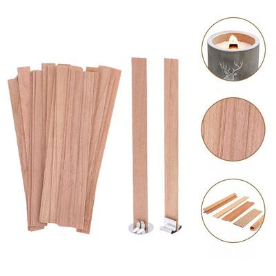 10 Stück Ein-Wort Holz-Wachskern ist Natürlicher Rauchfreier Geeignet für die Herstellung von Handgemachten DIY Duftenden Sojawachskerzen