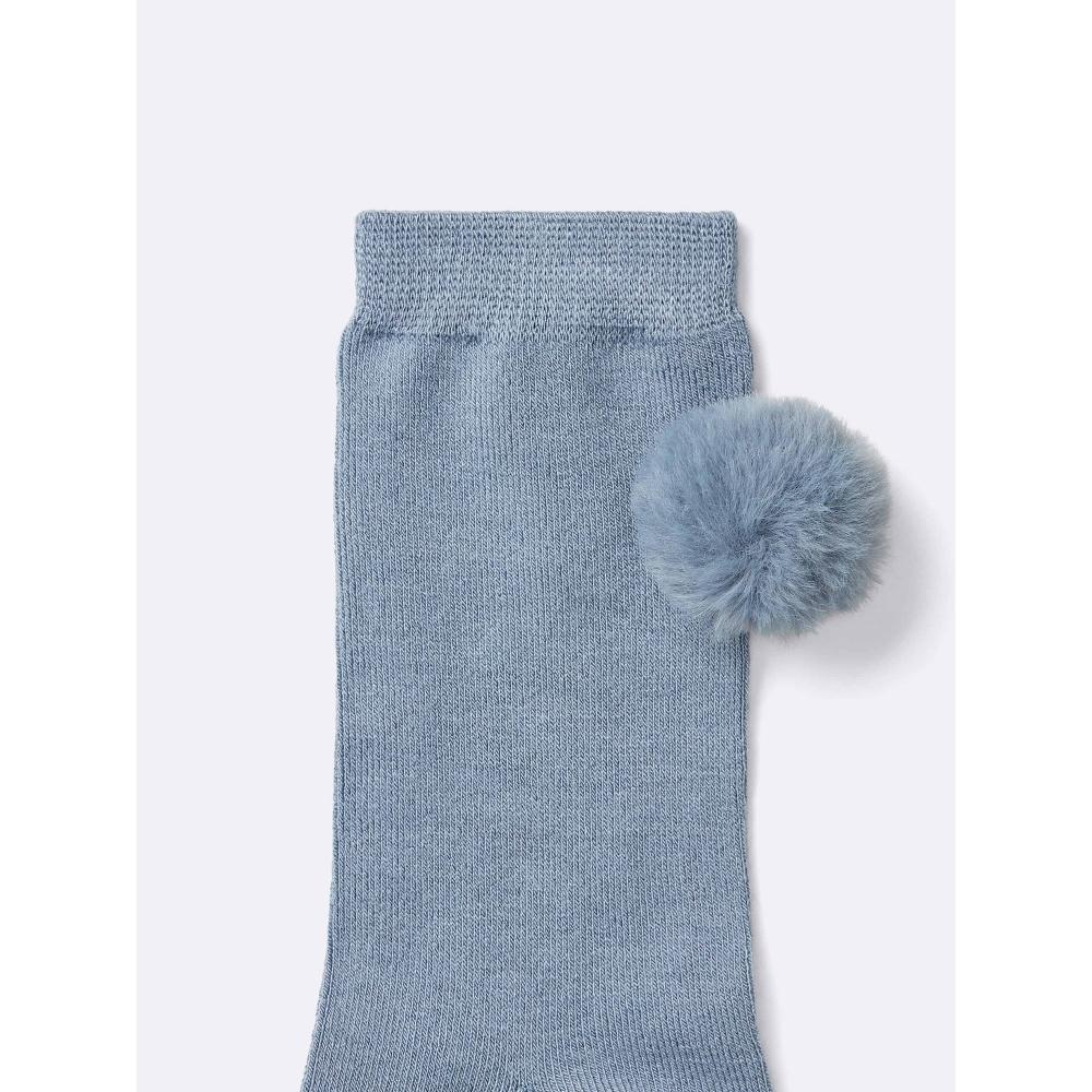 GU by Uniqlo Style Heat Crew Socks  Pom Pom 