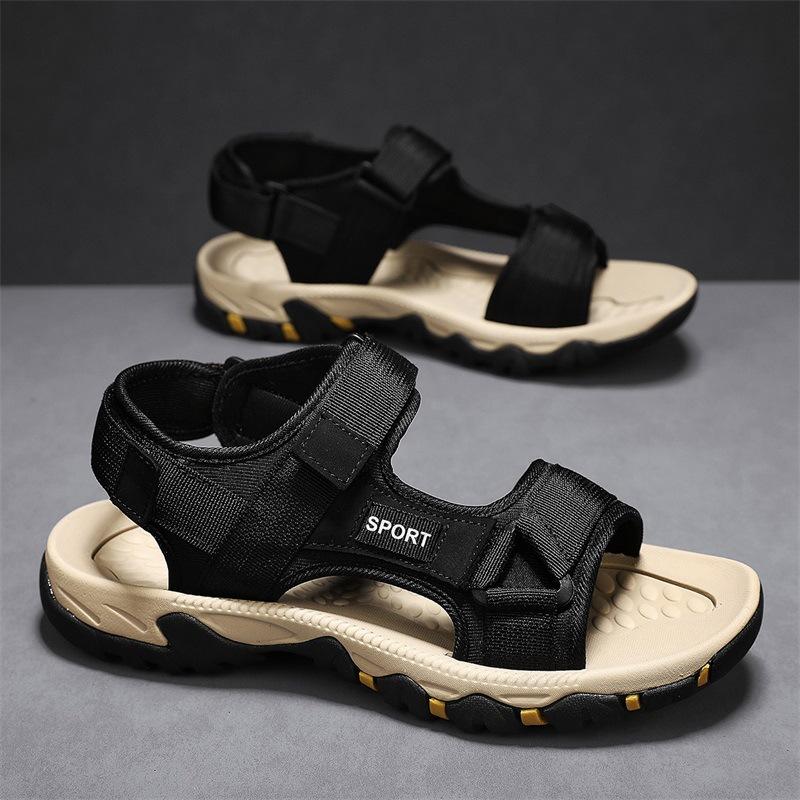 

Vietnamese sandals men s 2025 new summer wear non-slip and wear-resistant youth sports and leisure beach cool slippers 38 чорний