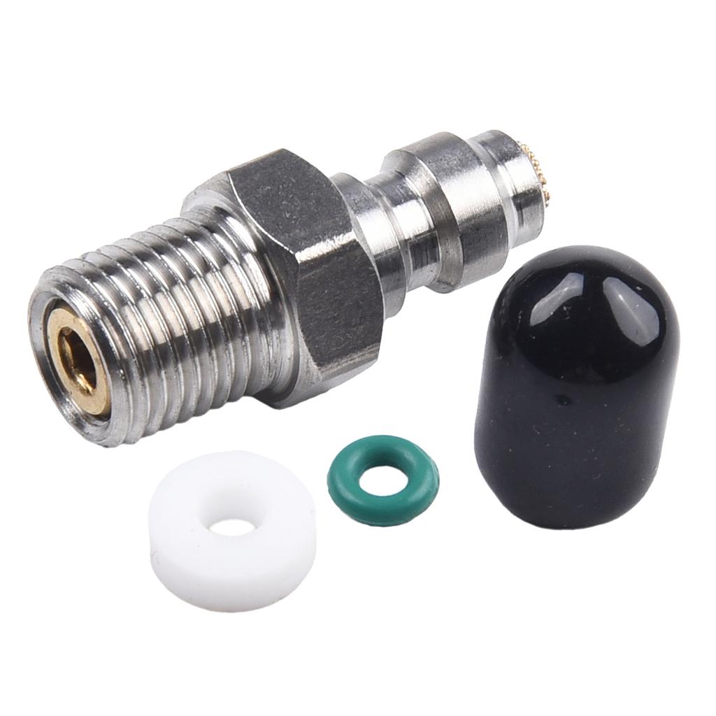 Quick Connector 8MM Male Stainless Steel with Check Valve for High Pressure Pump Reuse M10 1/8NPT 1/8BSPP Thread Options