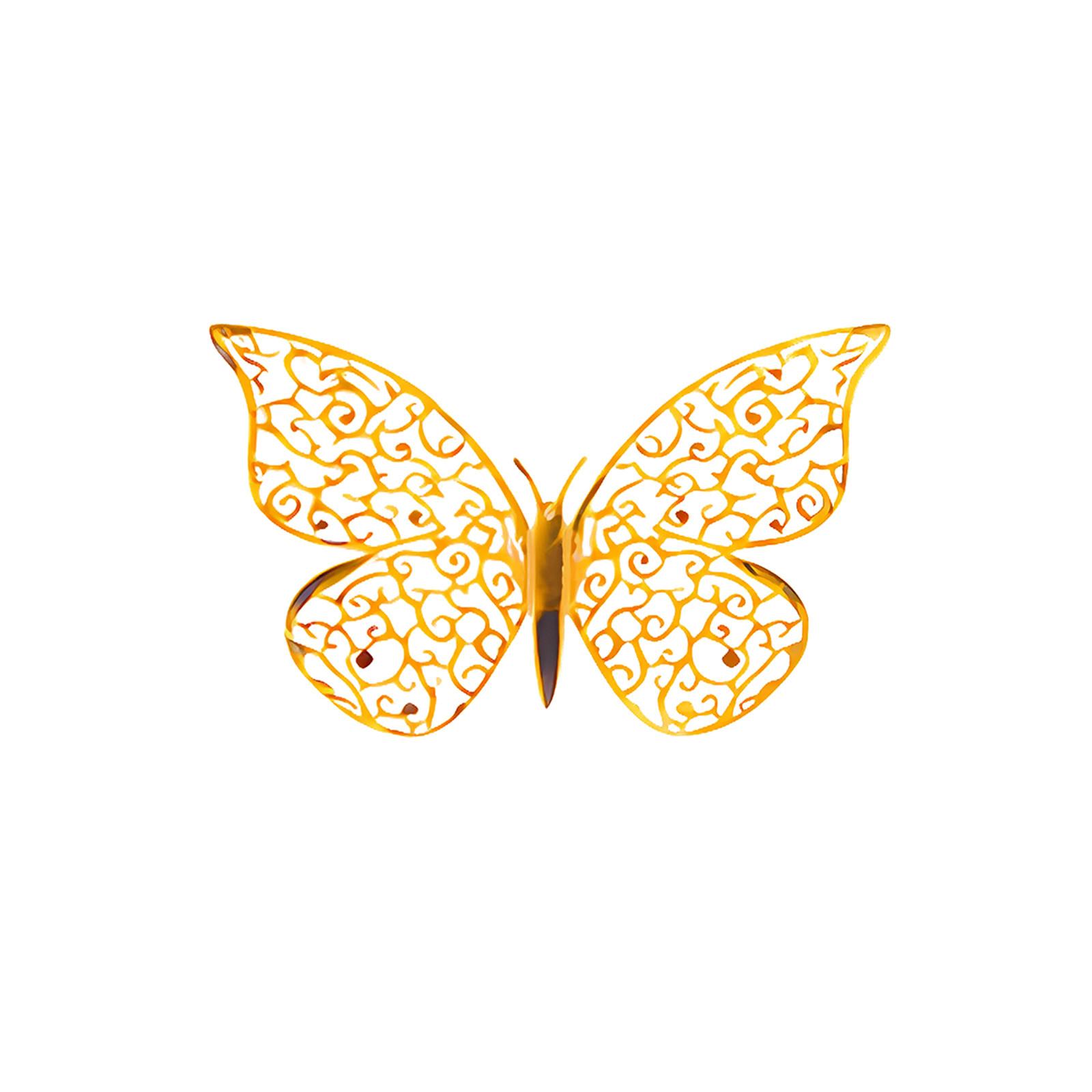 

Металлическая полая бабочка имитация бабочки трехмерная текстура домашняя наклейка на стену