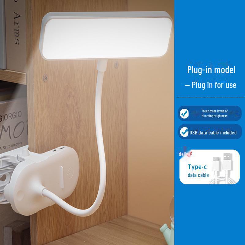 

Светодиодная настольная лампа Eye-Care Clip-On для учебы, общежития и ночлега Plug-in model