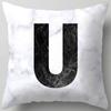 Marble Letter Print Pillowcase Decorative Pillow Sofa Cushion Cover Home Decor Pillowcase