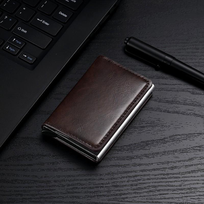 Men's Anti-Theft Magnetic Aluminum Card Holder Wallet