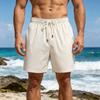 Men Lightweight Breathable Casual Beach Shorts Athletic Running Fitness Quick Dry Four Inch Inseam Drawstring Waist Shorts