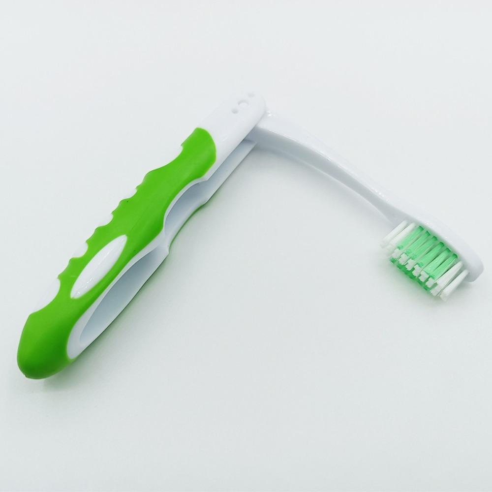 6pcs/set Plastic Folding Toothbrush Mini Full-head Tooth Cleaning Tools Soft-Bristled Space-Saving Travel Toothbrush зелёный