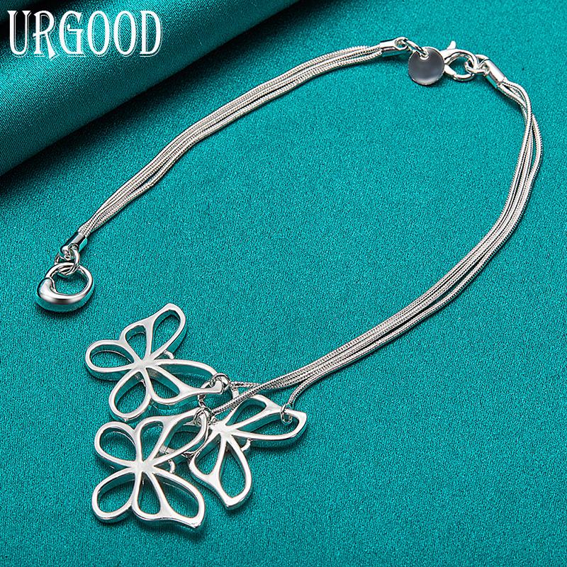 Brățară fluture cu lanț de șarpe din argint 925 pentru bijuterii de modă pentru femei