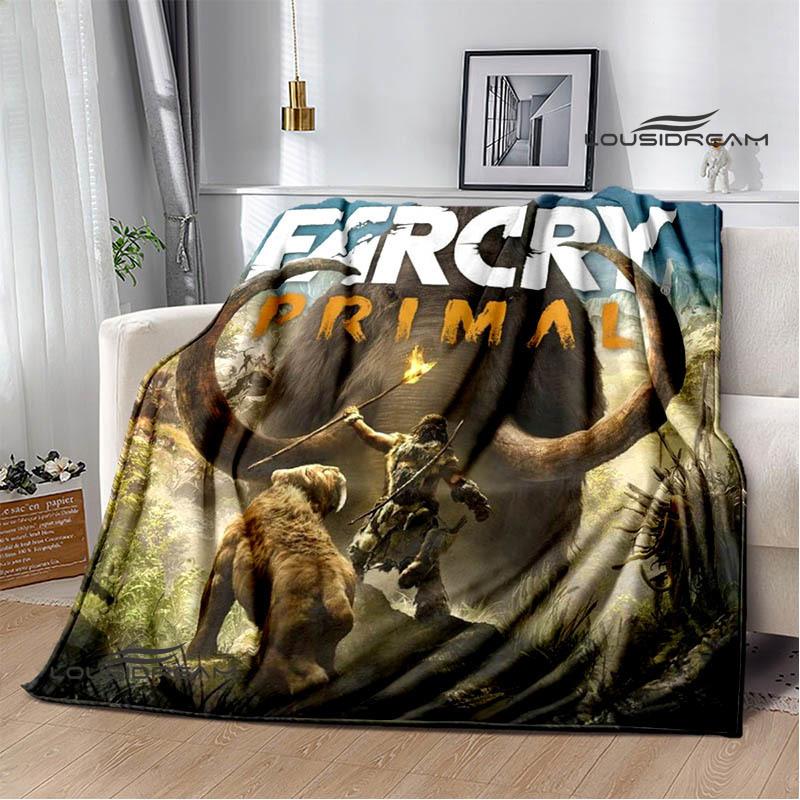 3D Spel Farcry Cartoon bedden met print Flens Warme deken zachte en comfortabele deken picknickdekens verjaardagscadeau