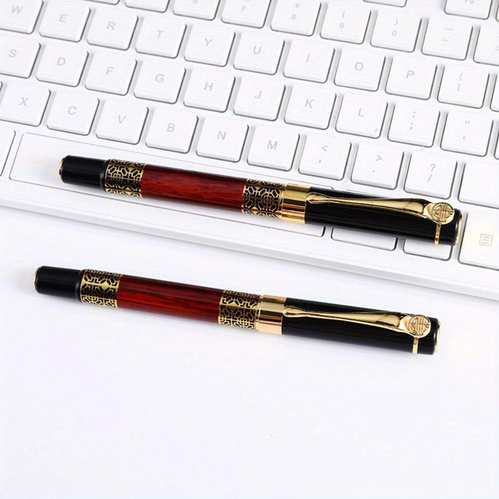 Luxury Metal Ballpoint Pen Business Signature Fountain Pen Student Gift Writing Tools Blue/Black Ink Gel Pen for School Office