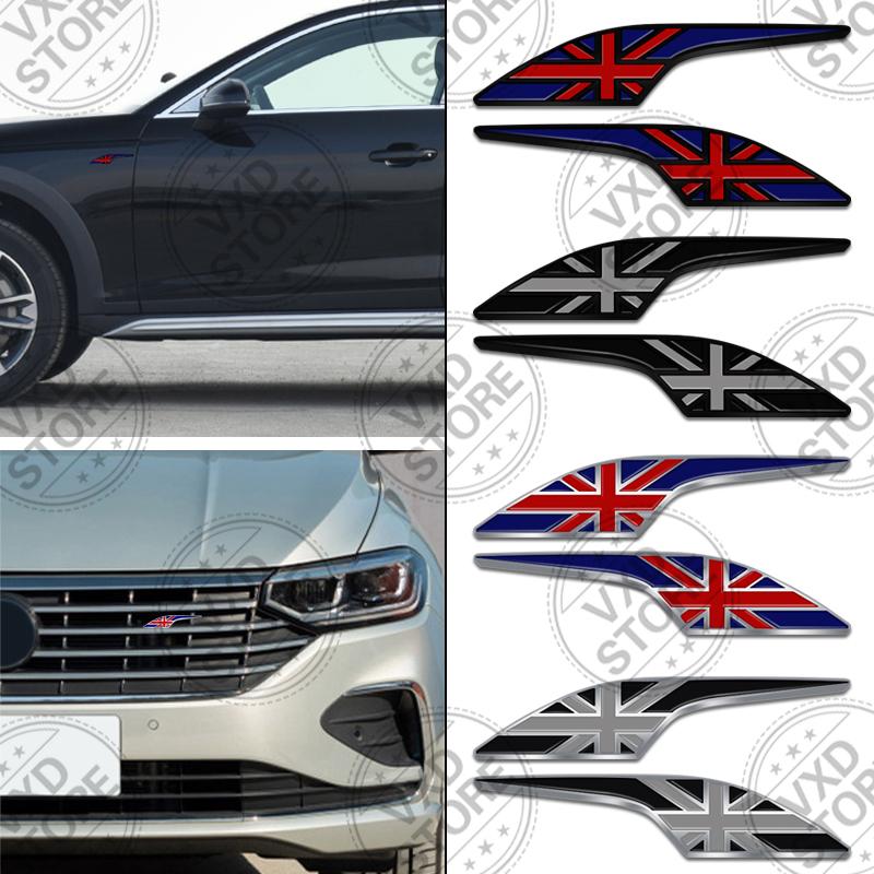 3D UK British Flag Grille Emblem METAL Rear Trunk Car Badge sticker For Abarth Land Rover Jaguar Skoda seat MINI Copper Fiat SS10