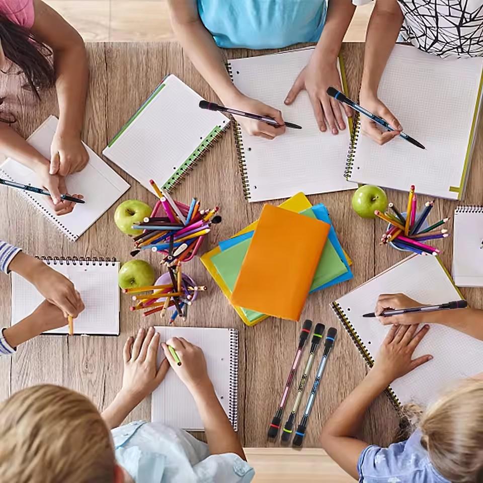 4/1Pcs Stress Relief Spinner Pen Adult Kids Antistress Spinning Pen Fidget Spinner Anti-slip Hand Spinner Stress Toy Ballpoint