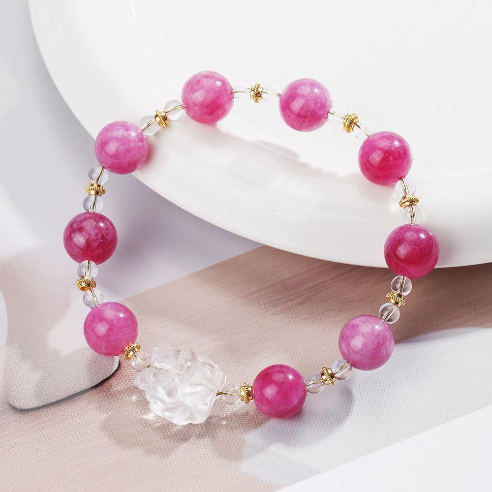 Natural Amethyst Crystal Bracelet: Light Luxury, National Style, Attracting Love - DIY Jewelry Gift