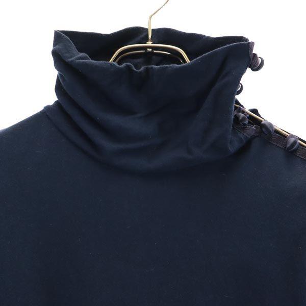 sacai luck Long sleeve turtleneck Cut 2 Navy Tulle lining Women Used