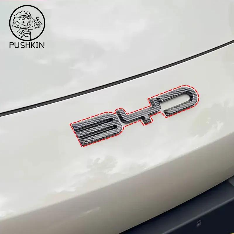 For BYD Seagull Dolphin MINI 2023 2024 Accessories Car Front Bumper Emblem Badge Decal Black Carbon Logo Refit Sticker