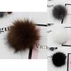 Luxurious Faux Raccoon Fur Pom Poms Ball For Elegant Knitted Beanie Hats Accessories