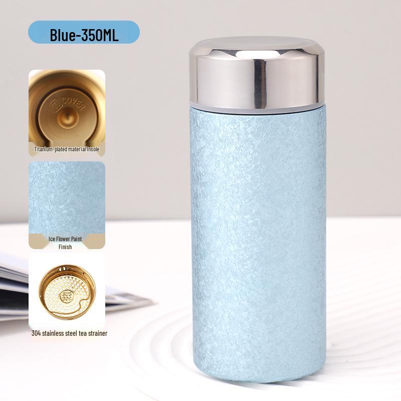 Titanium-Coated Lightweight Luxury Insulated Cup: Portable, Leak-Proof, Pocket Size with Tea-Water Separation