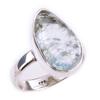 Natural Aquamarine Gemstone Handmade 925 Solid Sterling Silver Ring Size 6 k5Y54