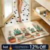 Soft Absorbent Non-Slip Rug Art Succulent Floor Mat Home Decor Doormat Bedroom Floor Mat Shower Carpet
