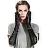 Women's Long Lambskin Gloves - Winter Velvet Warm Touchscreen Arm Cover, Korean Style
