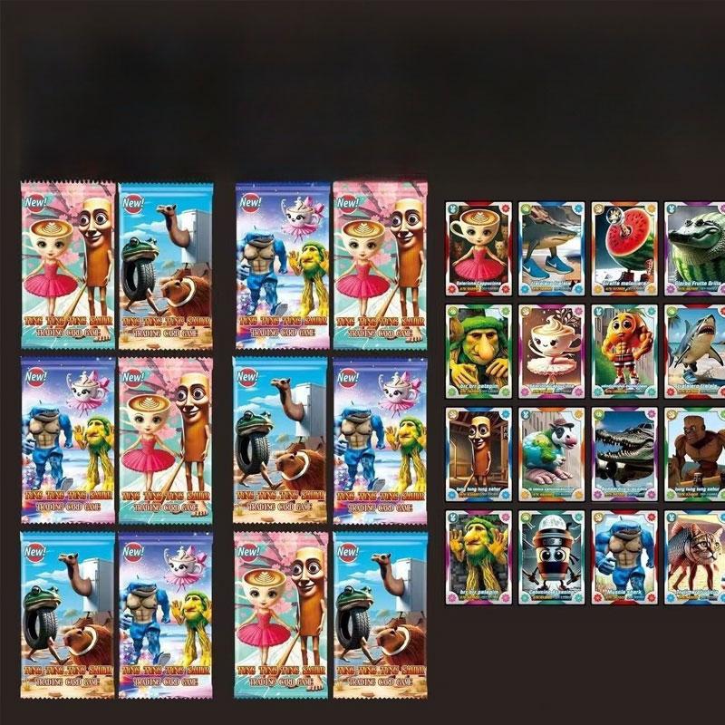 24/150/288 ks Italská kolekce Brainrot Karty Tungtungtung Sahur Tralalero Tralala Dětská karetní hra Hračka Sběratelské karty Dárek