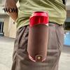 Waist Hanging Beer Holder Holder, Faux Leather Soda Beverage Drink Can Travel Bottle Portable Holster for Belt, Accessories Lovers