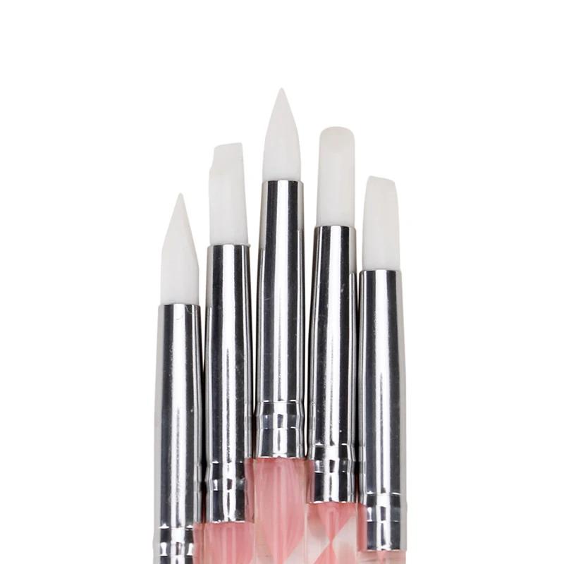 5 Pieces of Nail Art Special Pointed Flower Nail Polish Pens, Nail Art Painting Tools, Marble Pattern Painting Pens