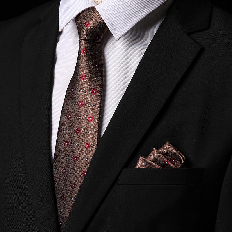 

Men S Formal Groom Wedding Tie Pocket Towel Set Business Career Work New Pattern Hand Tie