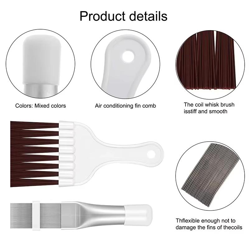Air Conditioner Fin Cleaning Heat Dissipation Brush Condenser Dryer Stainless Steel Cleaning Brush Air Conditioner Slat Comb
