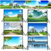 Landscape Backdrop with Blue Sky&White Clouds for Events,Parties,Studio Shoots,Outdoor Celebrations,Live Streaming
