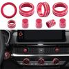 Reliable-For Honda Civic -2026,For CRV -2026 9Pcs Air Conditioning Knob Cover Start/Stop Button Ring Accessories