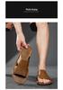 Men's Summer British Style Sandals: Single Strap Non-slip Beach and Outdoor Casual Slippers, Large Size