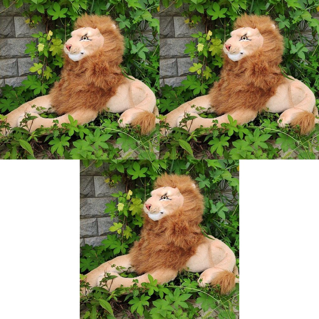 Vivid Lion Plush Soft Cuddly Huge Stuffed Animal Delightful Jungle Doll For Kids
