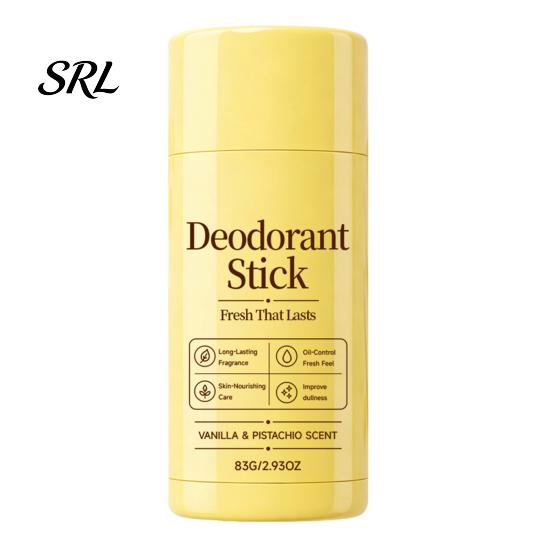 Odor Control Deodorant Stick 83G Vanilla & Pistachios Stick, Protection Perfumed for Women Men Men, Long Lasting Fresh Scent Underarm Care Cream Easy жёлтый