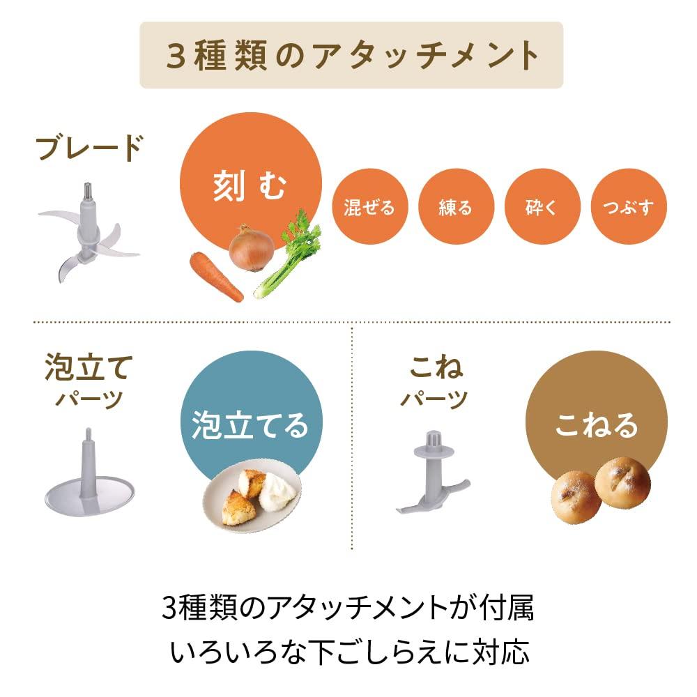 Recolte Food Processor Combo - 7 Functions In 1 - Large Capacity 300W - Ice Crushing, Meat Grinding, Dough Kneading - Easy To Clean, Compact Storage -