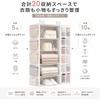 "Storage Solutions 5-Tier Hanging Closet Organizer Dual-Sided 20 Pockets Foldable Non-Woven Fabric Mesh Pockets White"