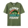 Kids Gone FishingShirt Boy Toddler Funny Bass Dad Black Shirt Graphic Tees Men Funny T Shirts Tshirts Plus Size Chinese Style