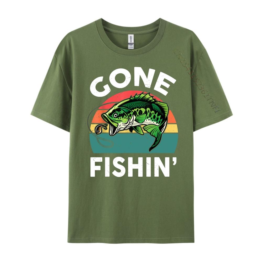 Kids Gone FishingShirt Boy Toddler Funny Bass Dad Black Shirt Graphic Tees Men Funny T Shirts Tshirts Plus Size Chinese Style